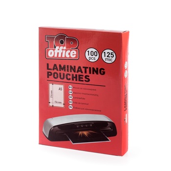 Folie de laminare Top OFFICE, A5, 125 μm, 100 bucati Folie de laminare Top OFFICE, A5, 125 μm, 100 bucati