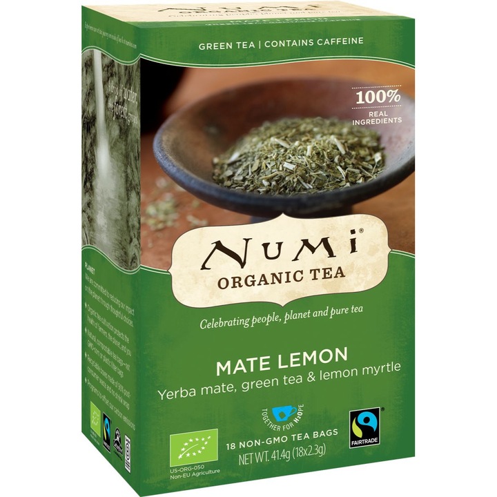 Органичен чай Numi, Mate Lemon, 18 пак./кут.