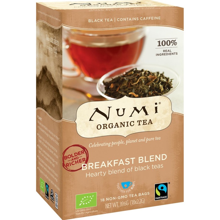 Органичен чай Numi, Breakfast blend, 18 пак./кут.