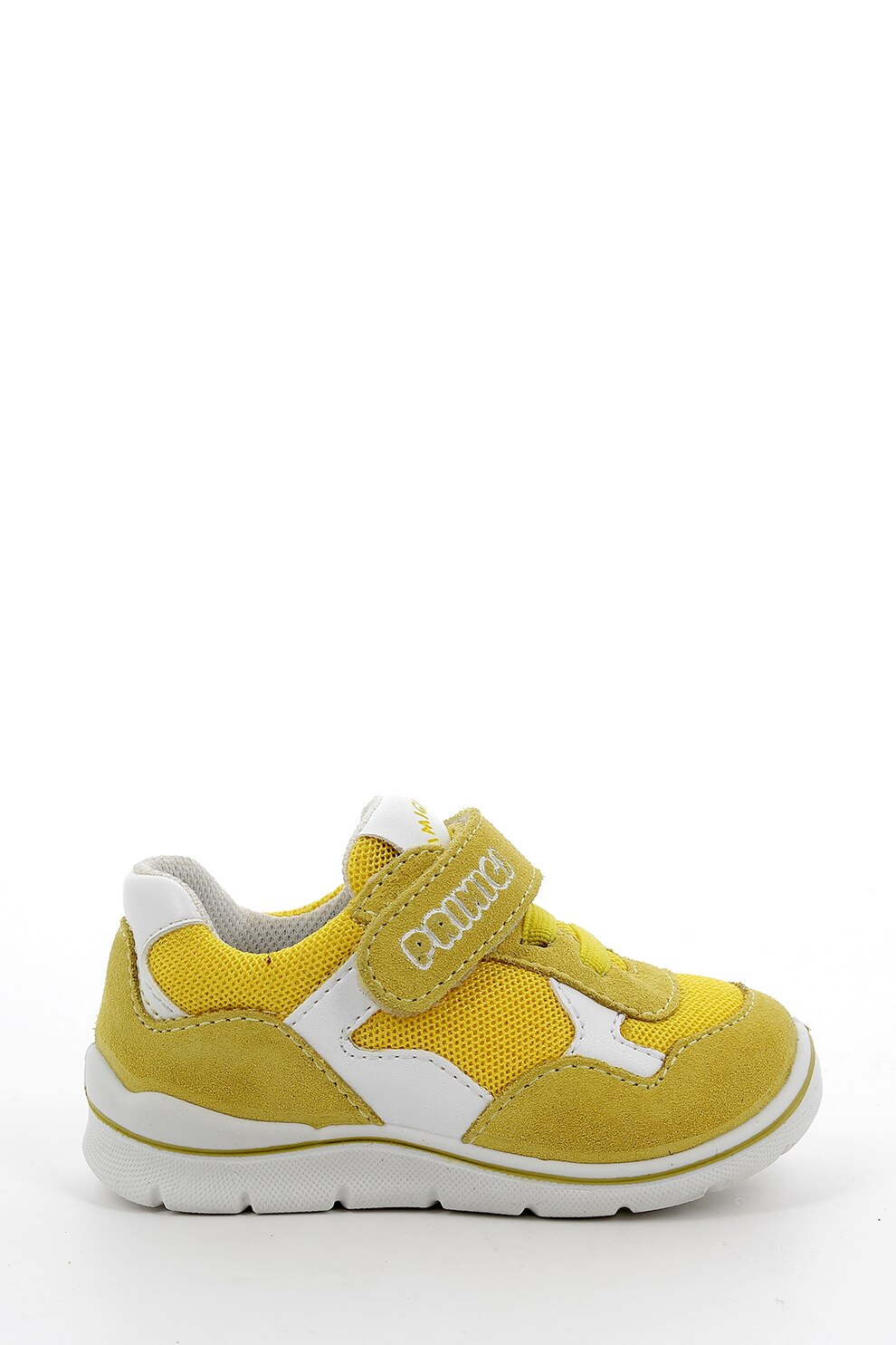 Primigi, Pantofi sport de piele intoarsa cu velcro si insertii de plasa