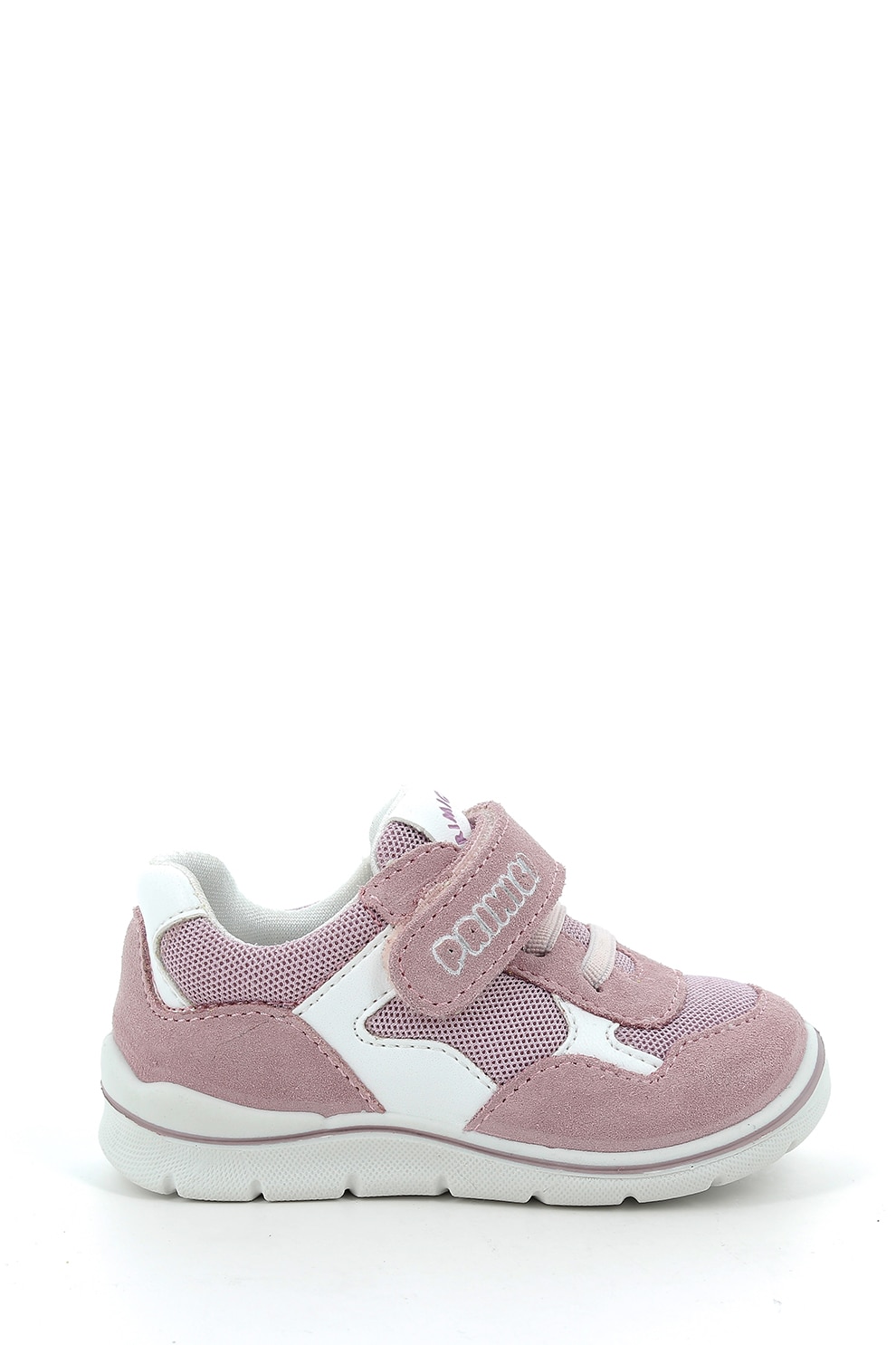 Primigi, Pantofi sport de piele intoarsa cu velcro si insertii de plasa
