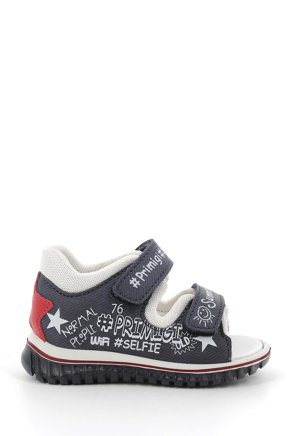 Primigi, Sandale cu imprimeu text si velcro