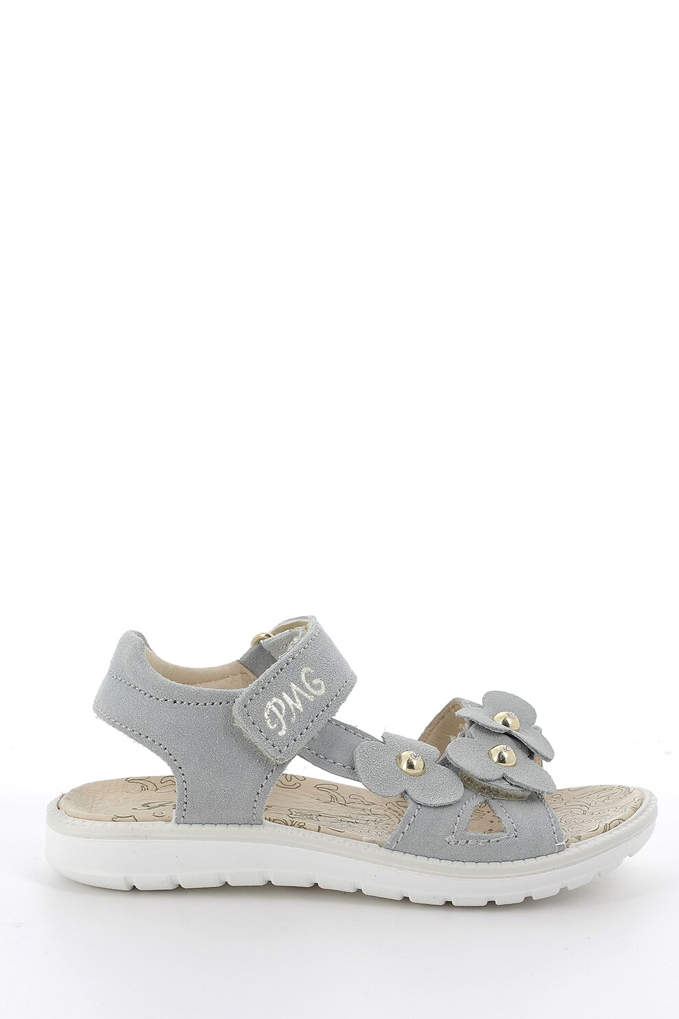 Primigi, Sandale de piele intoarsa cu aplicatii in forma florala