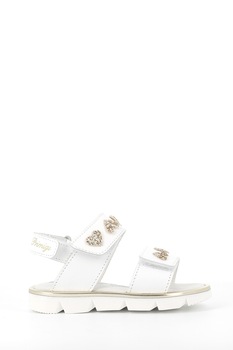 Primigi, Sandale slingback de piele, Alb, 26 EU Primigi, Sandale slingback de piele, Alb, 26 EU