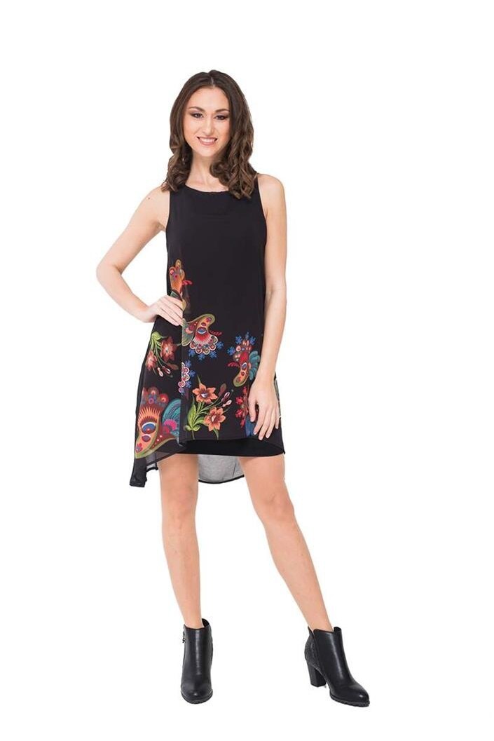 Rochie, Desigual 17WWVKWY, Negru, Negru