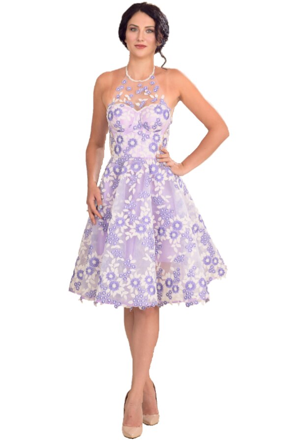 Estélyi ruha, Lilly, Taft és Lace, Lila, 38 EU