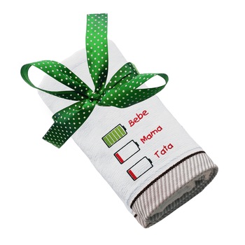 Prosop copii, LWS, bumbac, brodat, model Baterii fara energie, 50x100 cm Prosop copii, LWS, bumbac, brodat, model Baterii fara energie, 50x100 cm