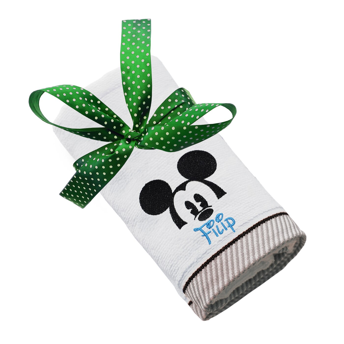 Prosop copii, LWS, bumbac, brodat, model Mickey Filip, 70x140 cm