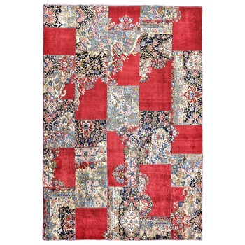 Covor Persan Patchwork Rosu 297X212 Covor Persan Patchwork Rosu 297X212