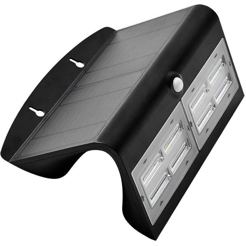 CIL de perete LED, panou fotovoltaic, detector miscare, negru 7W