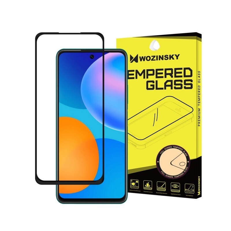 Folie Sticla 5d Wozinsky Tough Screen Full Glue Pentru Huawei P Smart 2021, Transparenta Cu Margine Neagra
