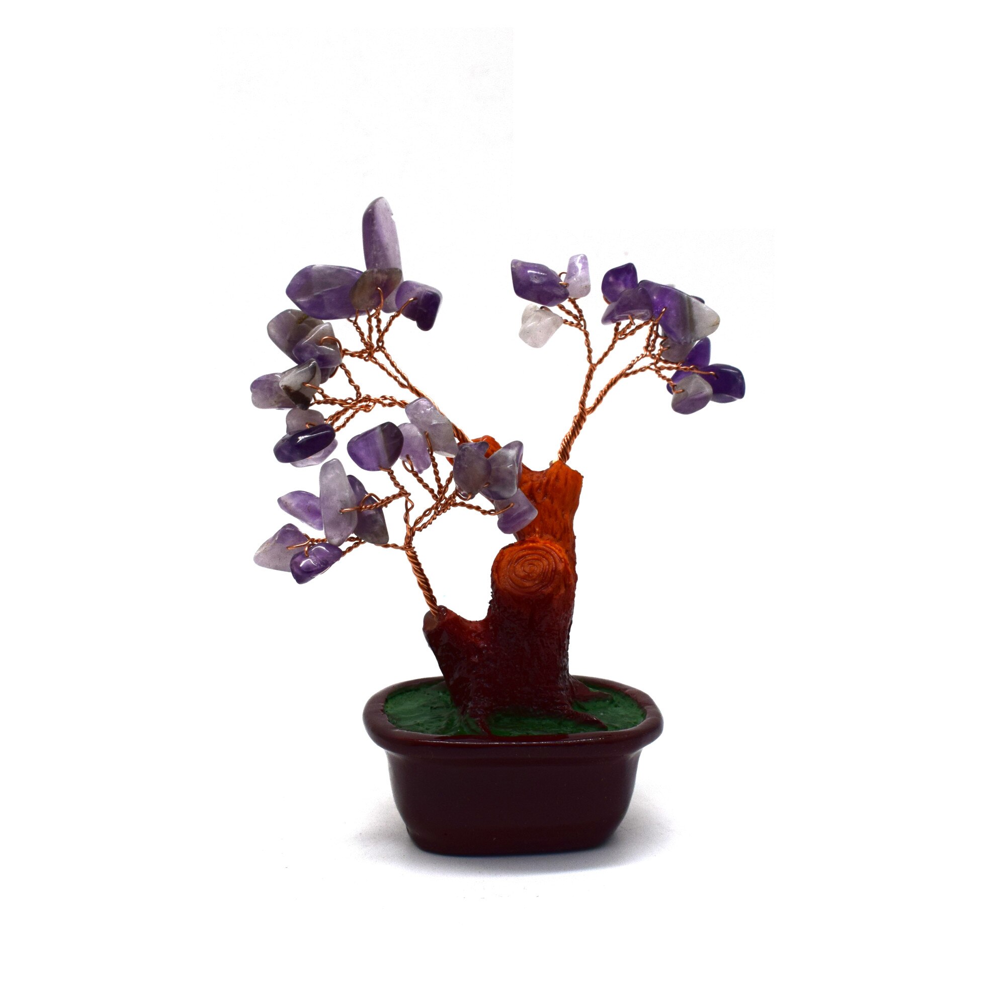 Copacel Feng Shui cu pietre semipretioase, Naimeed D3011, inaltime 13 cm, culoare Mov