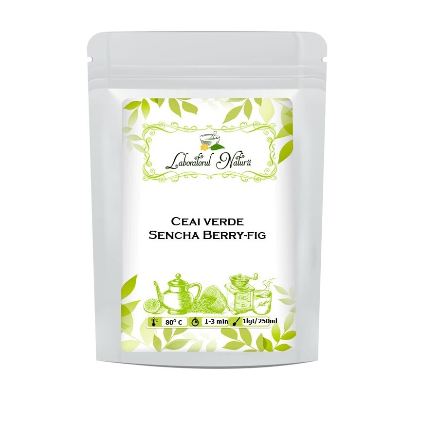 Ceai verde Sencha Berry-Fig, Laboratorul Naturii, 500 g