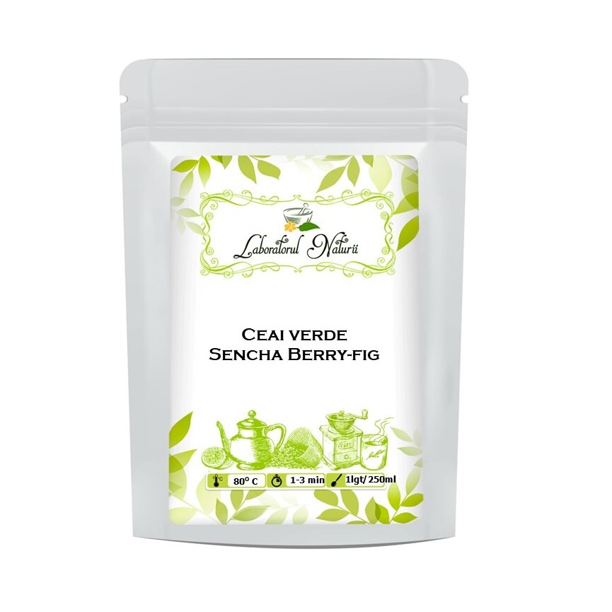 Ceai verde Sencha Berry-Fig, Laboratorul Naturii, 250 g