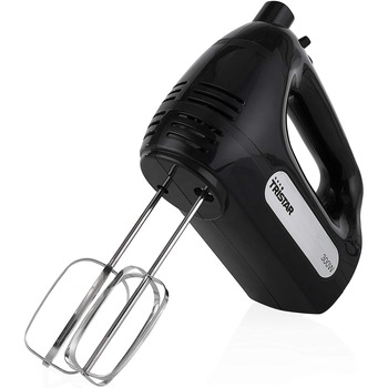 Mixer de mana Tristar MX-4201, 300W, 6 Trepte de viteza, Accesorii tell si carlige pentru aluat, Negru Mixer de mana Tristar MX-4201, 300W, 6 Trepte de viteza, Accesorii tell si carlige pentru aluat, Negru