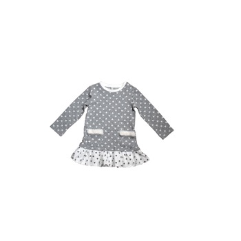 Rochie cu inimioare, Losan, gri/alb Rochie cu inimioare, Losan, gri/alb