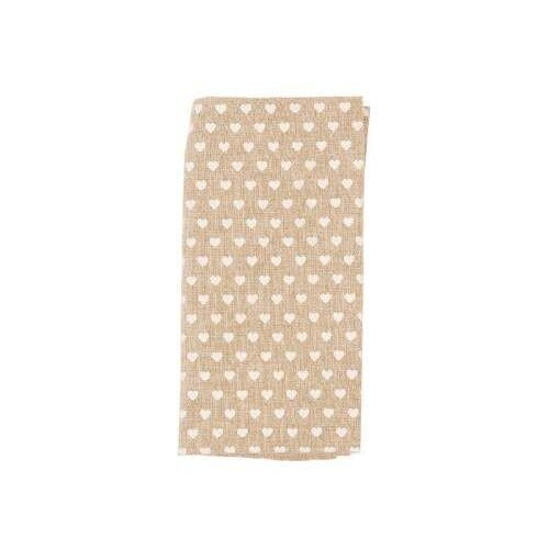 Servet textil de masa Lovely Hearts Beige 40 x 40 cm, Yankee Land