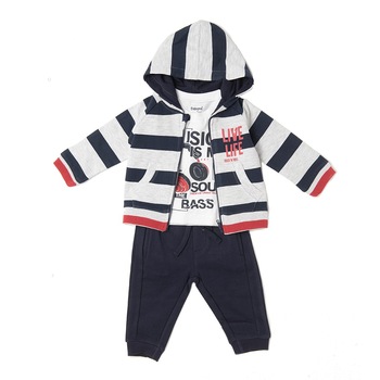 Trening 3 piese baiat Babybol, hanorac gluga, navy, 5 ani, 110 cm Trening 3 piese baiat Babybol, hanorac gluga, navy, 5 ani, 110 cm