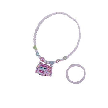 Set doua piese colier si bratara pentru fete mini Junior PPT-9, Roz Set doua piese colier si bratara pentru fete mini Junior PPT-9, Roz