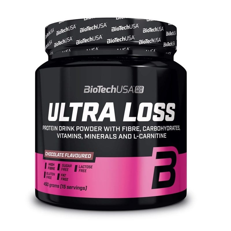Supliment nutritiv BioTech Ultra Loss, Pentru femei, 450 g, Ciocolata