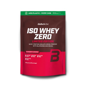 Proteina din zer BioTech USA, ISO Whey Zero, 500 g, Zmeura Proteina din zer BioTech USA, ISO Whey Zero, 500 g, Zmeura