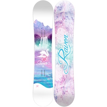 Placa Snowboard, Raven, Swan, Alb, 150 cm Placa Snowboard, Raven, Swan, Alb, 150 cm
