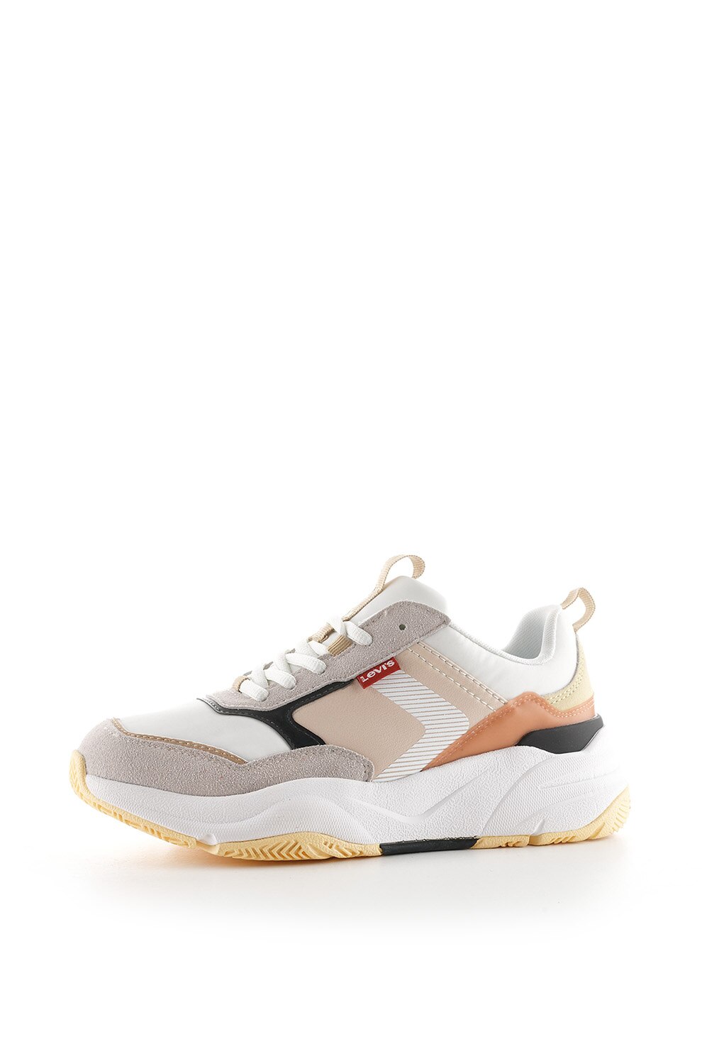 Levi's, Pantofi sport de piele ecologica cu insertii de piele intoarsa West
