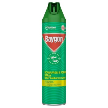Spray Insecticid BAYGON, 400 ml, contra Gandaci si Furnici Spray Insecticid BAYGON, 400 ml, contra Gandaci si Furnici