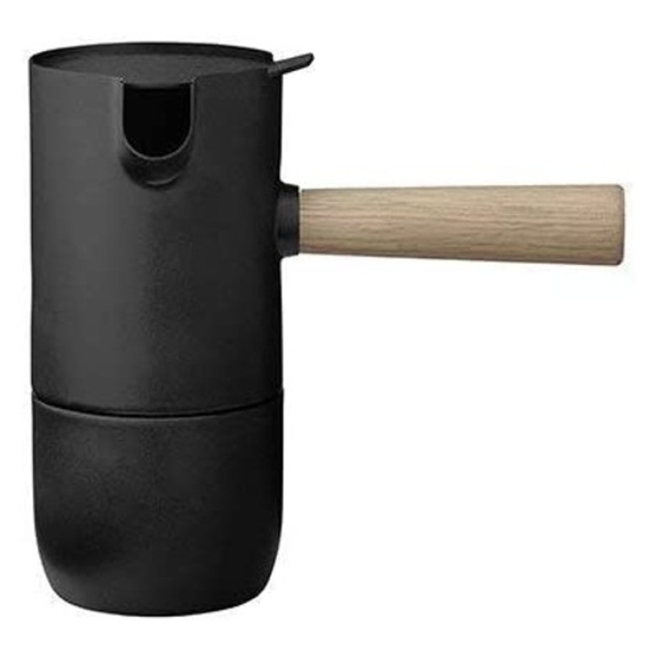 Espressor pentru aragaz Stelton, Collar, capacitate 250 ml, usor de curatat, design minimalist, negru