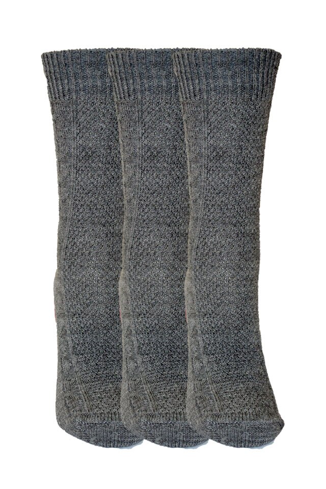 Set trei perechi sosete SRN, tricotate, Gri inchis, 41-45