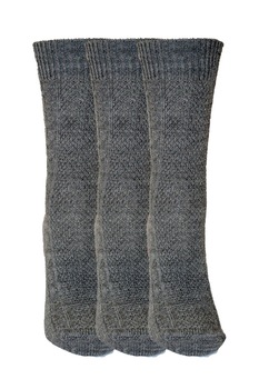 Set trei perechi sosete SRN, tricotate, Gri inchis, 41-45 Set trei perechi sosete SRN, tricotate, Gri inchis, 41-45