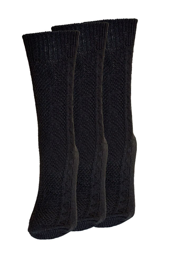 Set trei perechi sosete SRN, tricotate, Negru, 41-45