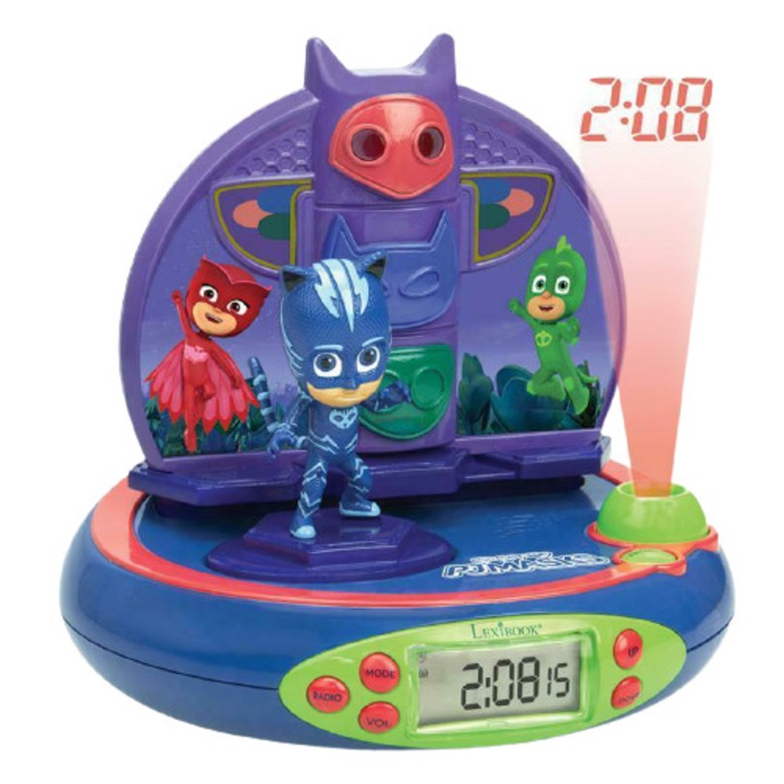 Будилник за деца PJ Masks Multicolor, 3D