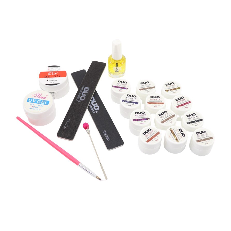 Kit incepatori 12 geluri cu sclipici