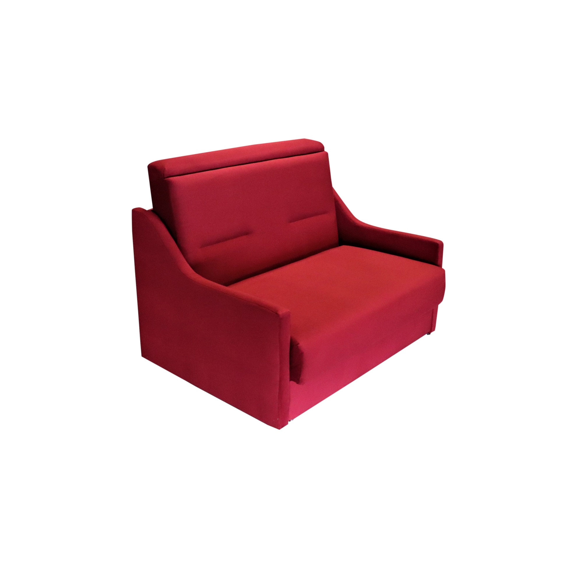 Canapea Extensibila Dorina 2, lada de depozitare, dimensiuni 135 x 100 cm, Veronika 9, Bordo