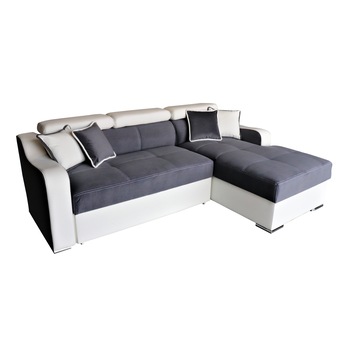 Coltar Extensibil Giulia II, cu lada de depozitare, dimensiuni 250 x 170 cm, gri/alb, STG Coltar Extensibil Giulia II, cu lada de depozitare, dimensiuni 250 x 170 cm, gri/alb, STG