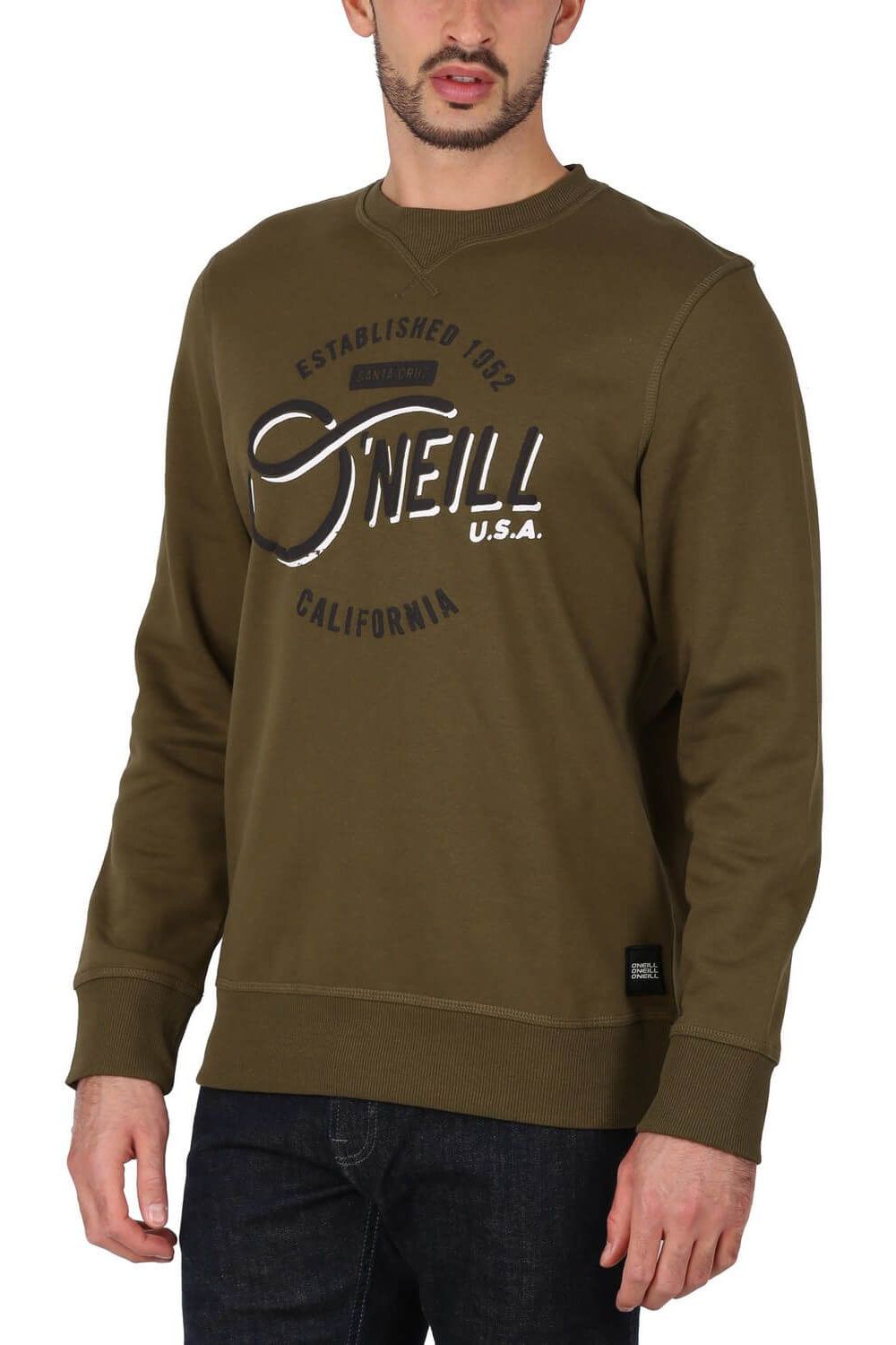 Pulover pentru barbati, O'Neill LM Mugu Cali Crew, Oliv