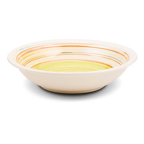 Farfurie adanca, 21 cm, stoneware Lines Green, NAVA NV 099 011