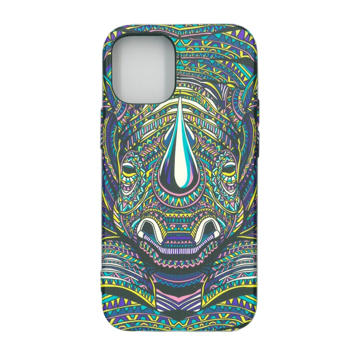 Husa protectie spate cu efect fosforescent, LUXO M3, pentru Apple iPhone 12 Mini