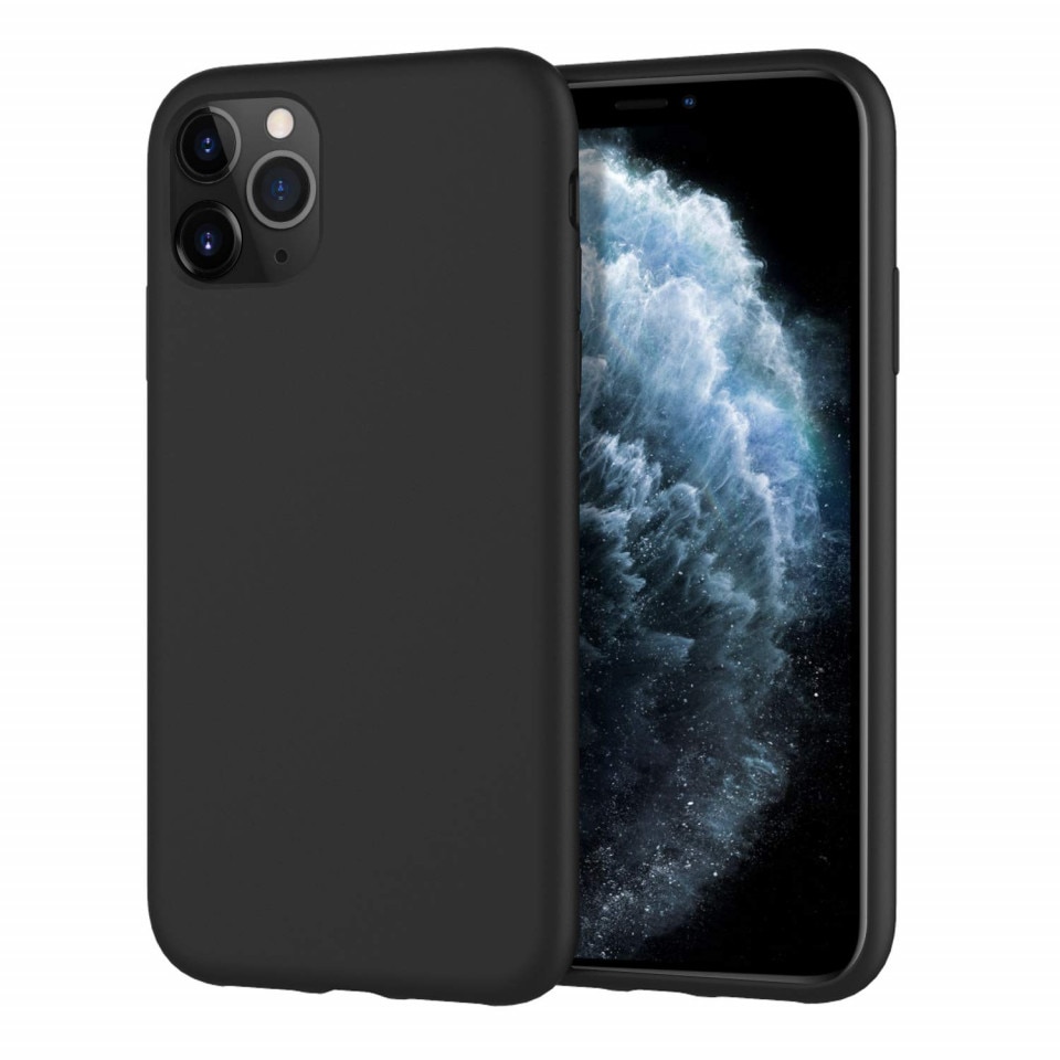 Husa silicon soft-touch compatibila cu Apple IPhone 11, Negru