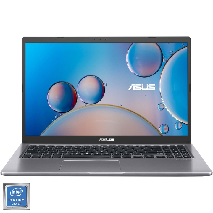 Laptop ASUS X515MA cu procesor Intel® Pentium® Silver N5030 pana la 3.10 GHz, 4 nuclee, 15.6", HD, 4GB, SSD 960GB, Intel® UHD Graphics 605, NO OS, Slate Grey