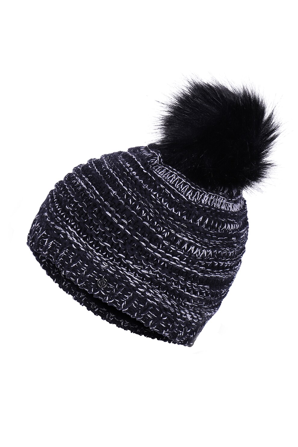 Fundango, Caciula tricotata cu captuseala din fleece Silvretta, Negru