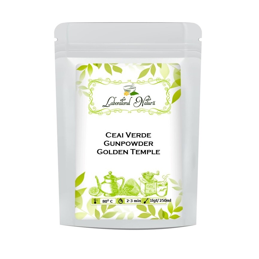 Ceai Verde Gunpowder Golden Temple, Laboratorul Naturii, 250 g