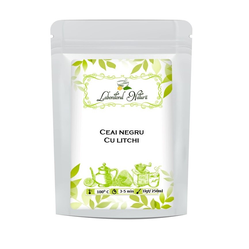 Ceai negru cu litchi, Laboratorul Naturii, 500 g