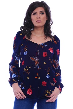 bluza dama casual maneca lunga bufanta albastru marin imagen 9_0_
0