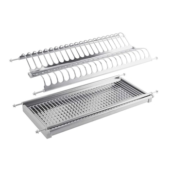 Set scurgator vase + tavita inox, Solusa, pentru corp cu latimea de 700 mm Set scurgator vase + tavita inox, Solusa, pentru corp cu latimea de 700 mm