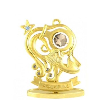 Zodie varsator, figurina placata cu aur 24 Karate decorat cu cristale Swarovski Zodie varsator, figurina placata cu aur 24 Karate decorat cu cristale Swarovski