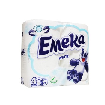 Hartie Igienica EMEKA White, 3 Straturi, 4 Role/Set Hartie Igienica EMEKA White, 3 Straturi, 4 Role/Set