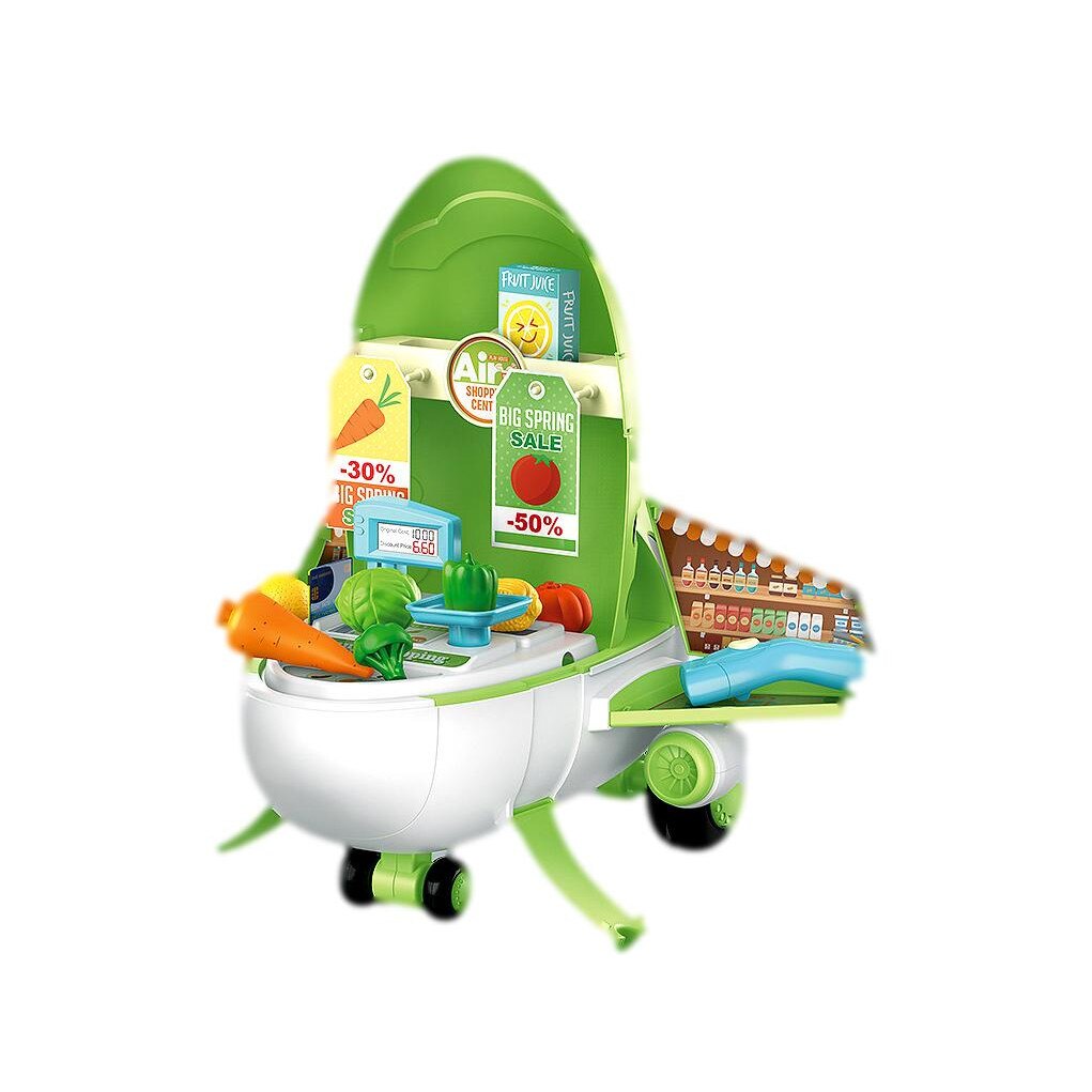 Jucarie de Rol, Avionul supermarket, 32Piese, Verde