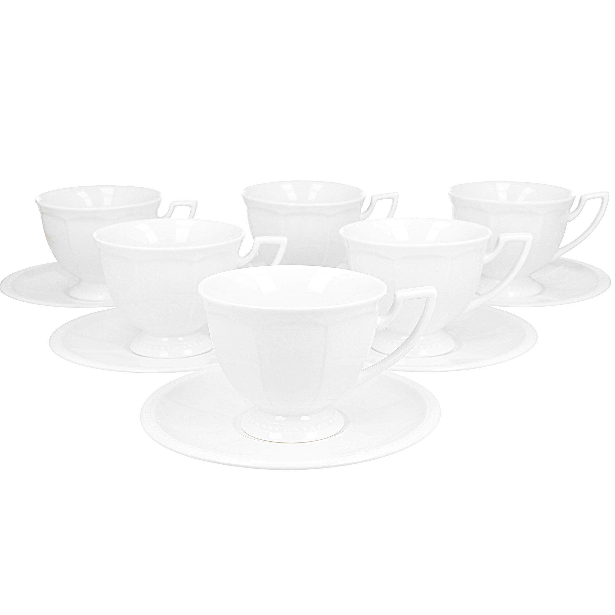 Set 6 cesti din portelan, 250 ml, Cassette